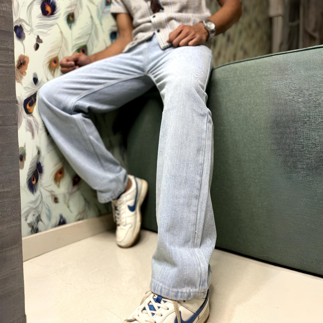 Ice blue Baggy Fit Jeans - Jira Wash