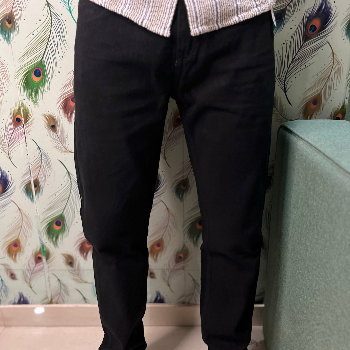 Men's Straight Fit Black Jeans