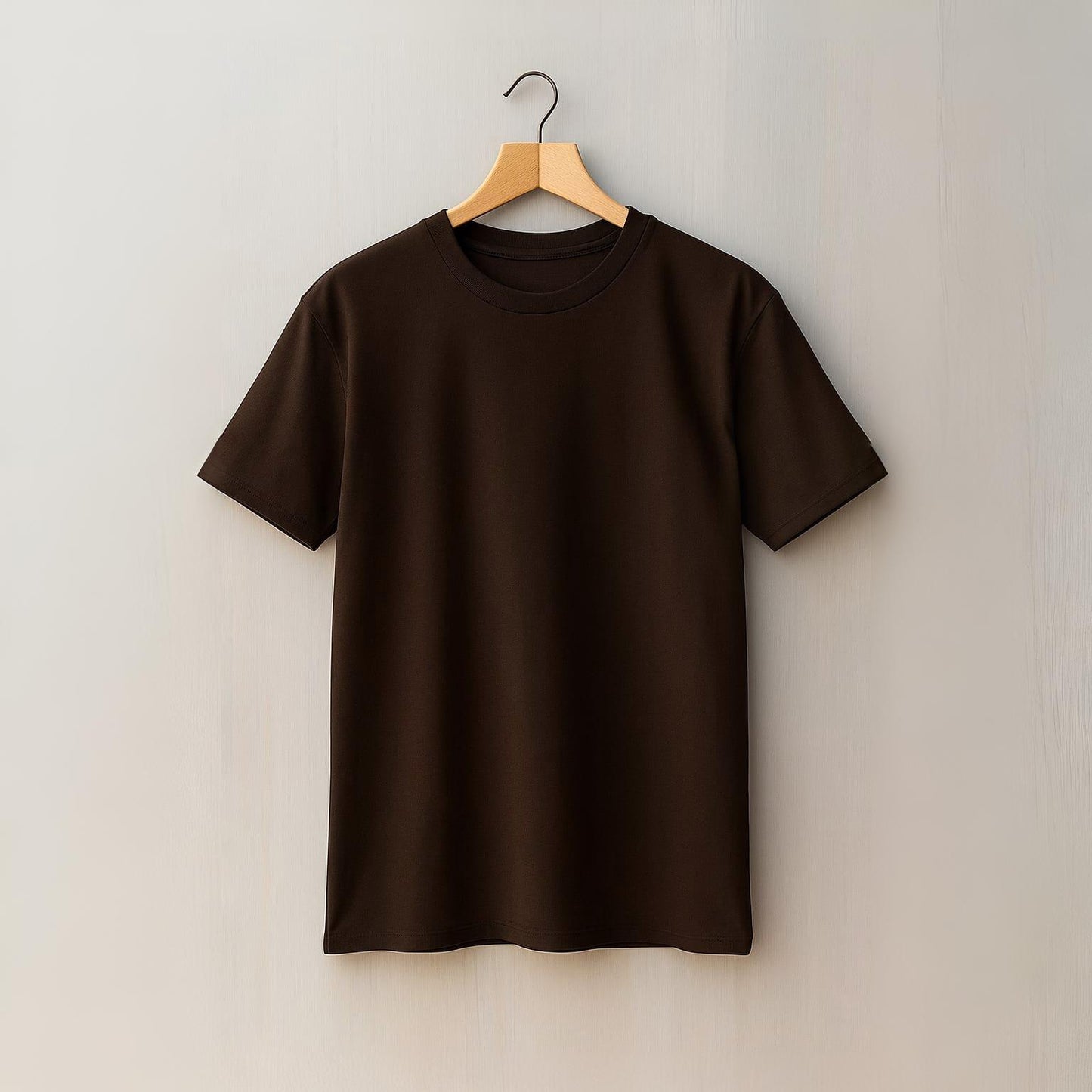 Men’s Regular Fit T-Shirt – Coffee Brown (Round Neck)