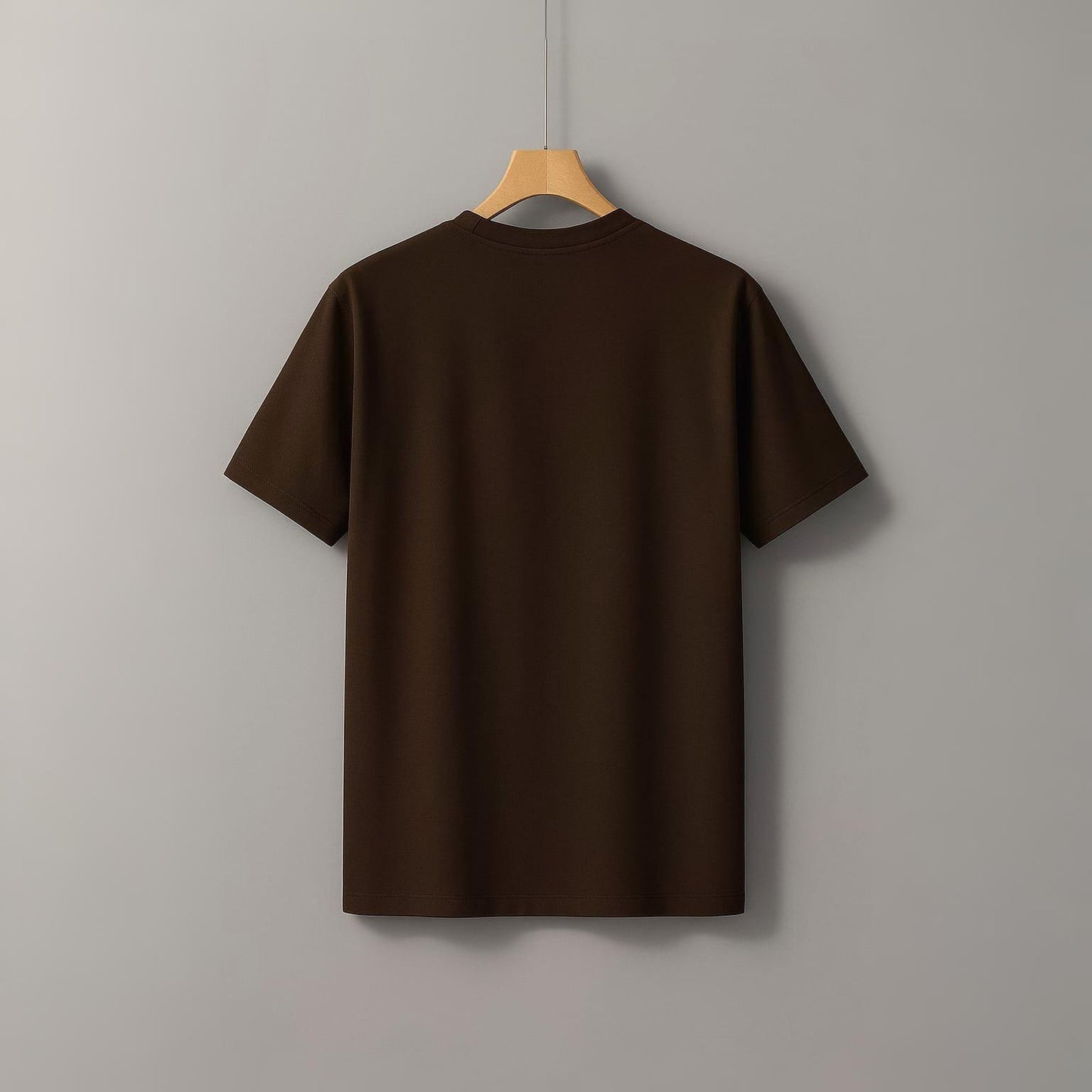 Men’s Regular Fit T-Shirt – Coffee Brown (Round Neck)