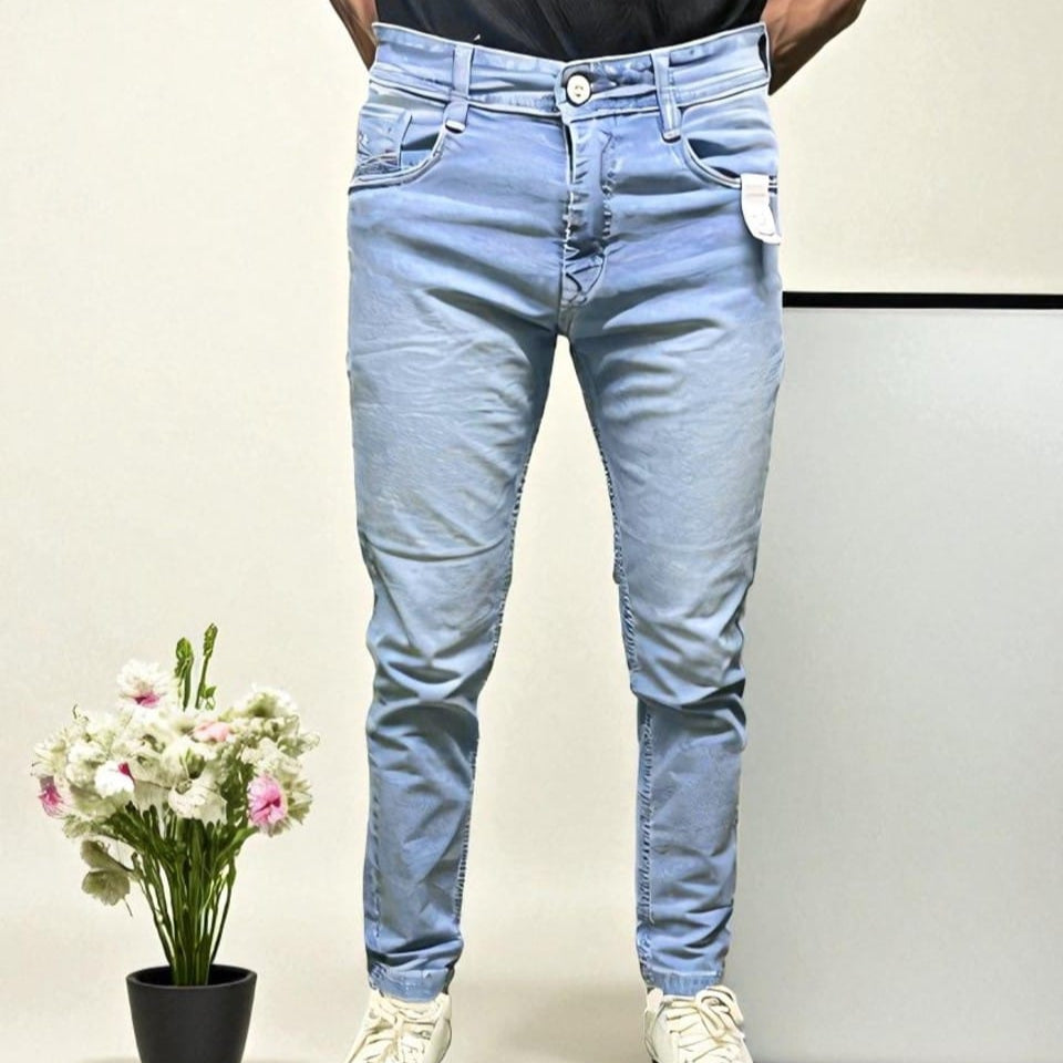 Men's Skinny Fit Jeans – Light Blue