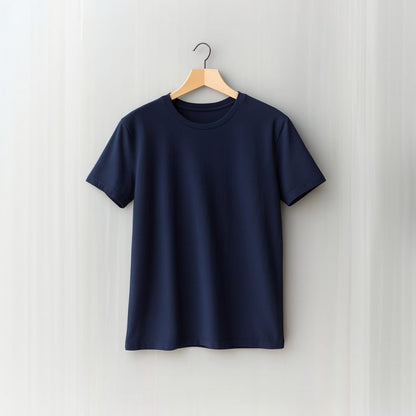 Men’s Regular Fit T-Shirt – Navy Blue (Round Neck)