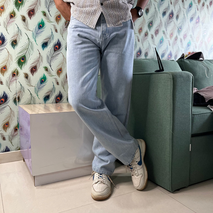 Ice blue Baggy Fit Jeans - Jira Wash