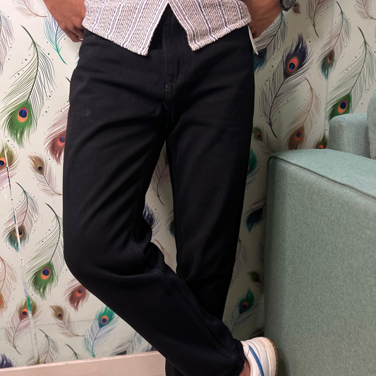Men's Straight Fit Black Jeans
