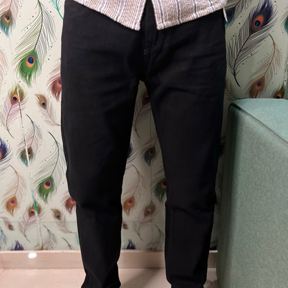 Men's Straight Fit Black Jeans