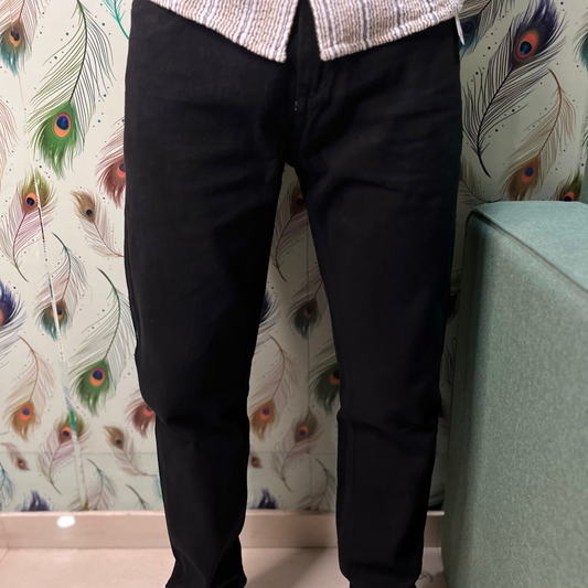 Men's Straight Fit Black Jeans