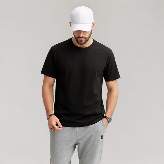 Men’s Regular Fit T-Shirt – Black (Round Neck)