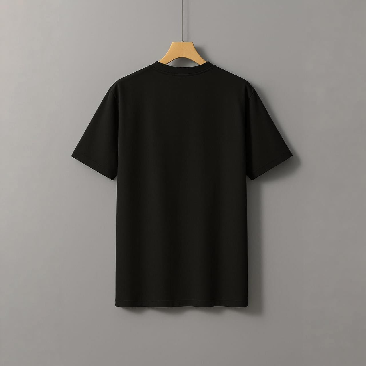 Men’s Regular Fit T-Shirt – Black (Round Neck)