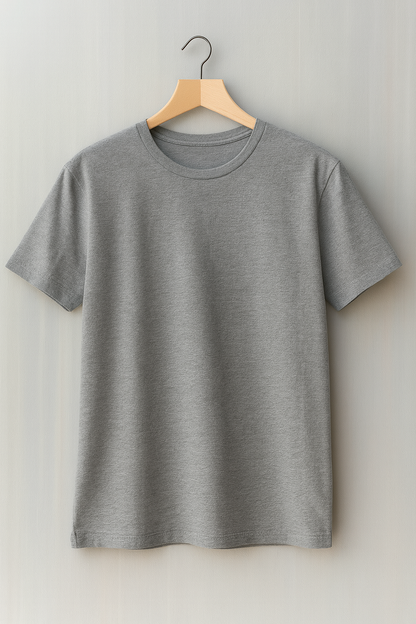 Men’s Regular Fit T-Shirt – Gray (Round Neck)